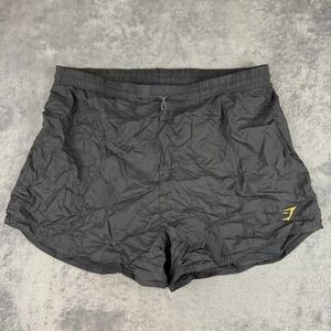 Gymshark Shorts Womens XXL Black 2-in-1 Running Training Liner Drawstring